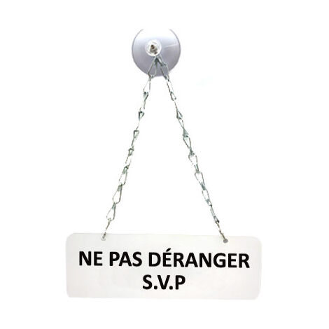 ENSEIGNE A SUSPENDRE INFORMATIVE POUR MAGASINS RESTAURANTS HOTELS NE PAS DERANGER (WUV0004) (1/4)