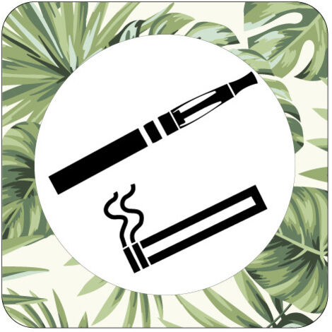 PLAQUE DE PORTE DESIGN SPHERE ESPACE FUMEUR / VAPOTEUR .- Milky - (1/5)