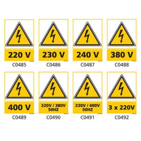 Panneau et Pictogrammes de Signalisation danger électrique - C0496 - 450 x 630 mm (1/2)