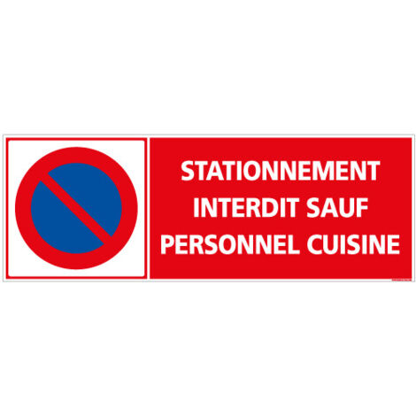 Panneau - Interdiction de Stationner Sortie De Garage sauf ... Personnalisable - Diamètre 350 mm - Plastique Rigide PVC 1,5 mm - Protection Anti-UV