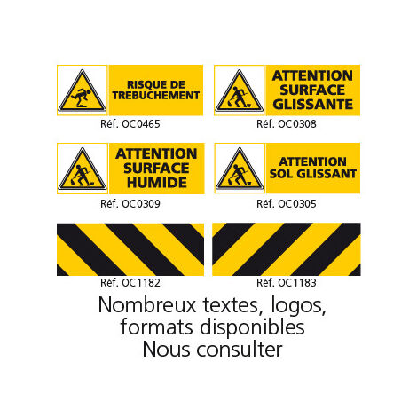 Adhésif signalisation spécial sol (OC0465).- OC0308 - 980 x 350 mm