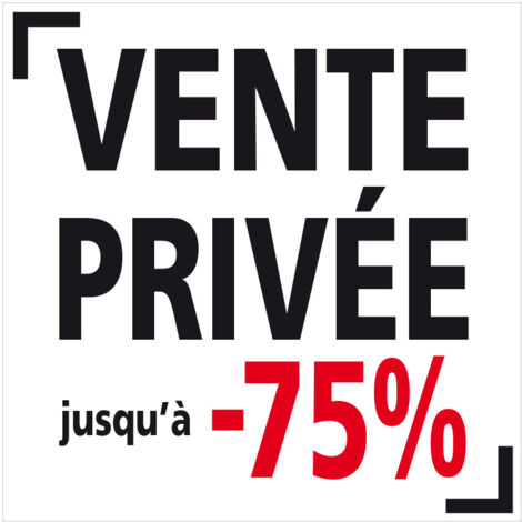 STICKER VITRINE VENTES PRIVEES PERSONNALISÉ (VIT006)