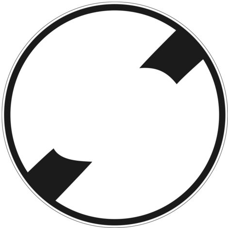 Panneau Fin d'Interdiction Fin de Limitation de Vitesse Personnalisable B33 – 650 mm – Signalisation Ronde Sécurité Routière – Modèle Bretagne – Aluminium Rétro-réfléchissant NF (1/3)