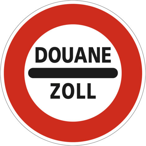 Panneau Arrêt au Poste de Douane B4 – Interdiction Arrêt Obligatoire Douane – 650 mm – Signalisation Ronde Sécurité Routière – Modèle Bretagne – Aluminium Rétro-réfléchissant NF (1/3)