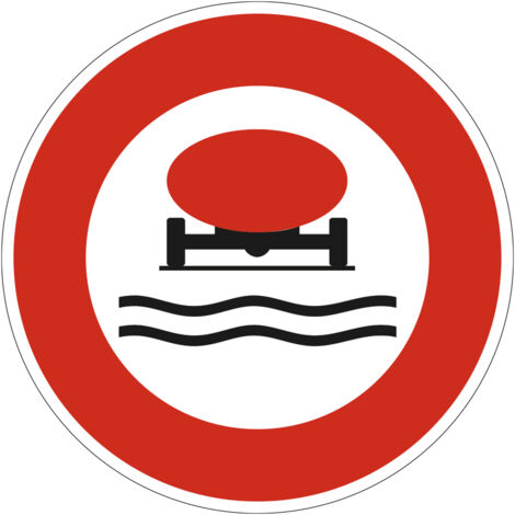 Panneau Accès Interdit aux Véhicules Transportant des Marchandises Polluant les Eaux B18b – 450 mm – Signalisation Ronde Sécurité Routière – Modèle Bretagne – Aluminium Rétro-réfléchissant NF