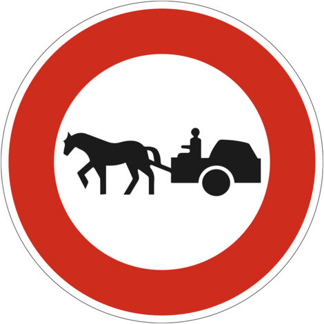 Panneau Accès Interdit aux Véhicules à Traction Animale B9c – 650 mm –  Signalisation Ronde Sécurité Routière – Modèle Ecolign – Aluminium Rétro-réfléchissant NF