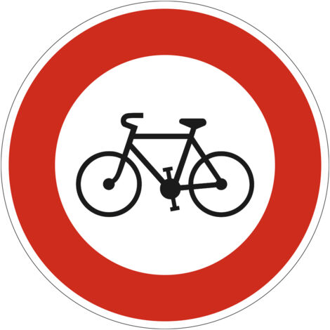 Panneau Accès Interdit aux Cycles B9b – 650 mm – Signalisation Ronde Sécurité Routière – Modèle Ecolign – Aluminium Rétro-réfléchissant NF