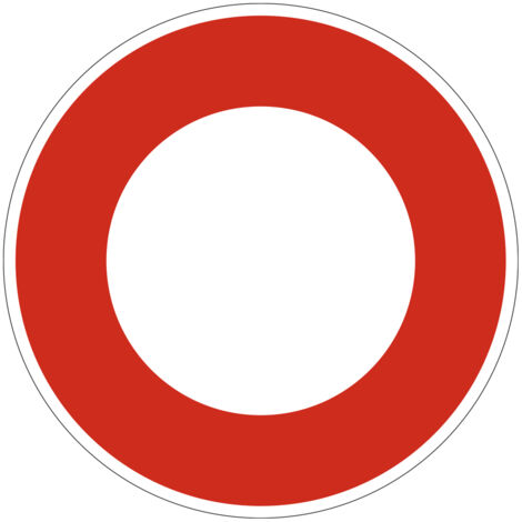 Panneau Interdiction Circulation B0 – Circulation Interdite à Tout Véhicule Dans les Deux Sens – 650 mm – Signalisation Ronde Sécurité Routière – Modèle Ecolign – Aluminium Rétro-réfléchissant