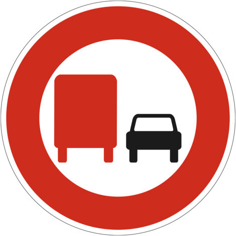 Panneau Interdiction aux transports de plus de 3.5 t. de dépasser tous les véhicules moteur B3a – 650 mm – Signalisation Ronde Ecolign Panneau Sécurité Routière
