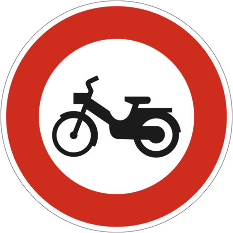 Panneau Accès Interdit aux Cyclomoteurs B9g – 450 mm – Signalisation Ronde Sécurité Routière – Modèle Ecolign – Aluminium Rétro-réfléchissant NF