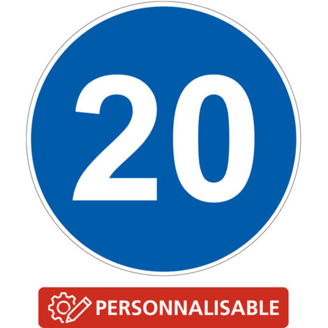 Panneau Obligation B25 - Vitesse minimale obligatoire personnalisé - Gamme BRETAGNE - Classe 1 650 mm