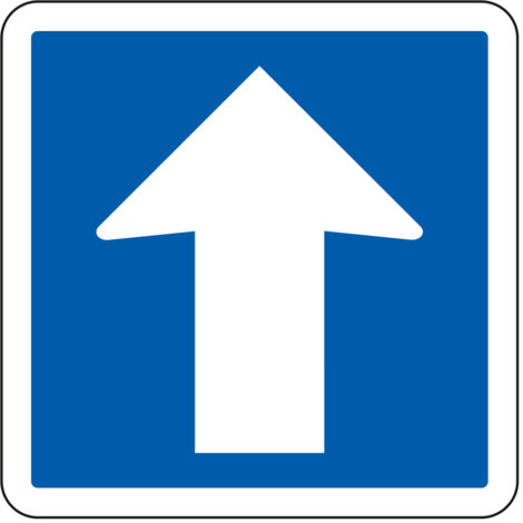 Panneau Indication C12 – Circulation à sens unique – Carré Classe 1 350 mm – Gamme ECOLIGN