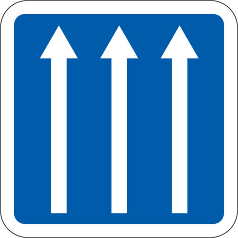 Panneau Indication C24a – Conditions de circulation par voie (personnalisable) – Carré Classe 1 350 mm – Gamme BRETAGNE (1/5)