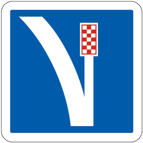 Panneau Indication C26a – Voie de détresse à droite – Carré Classe 1 500 mm – Gamme BRETAGNE (1/5)