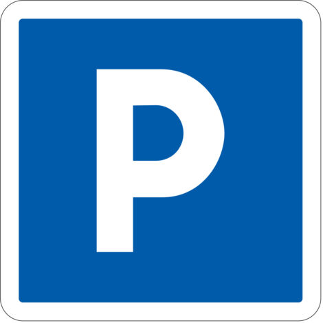 Panneau Indication C1a – Lieu aménagé pour le stationnement – Carré Classe 1 500 mm – Gamme BRETAGNE (1/5)