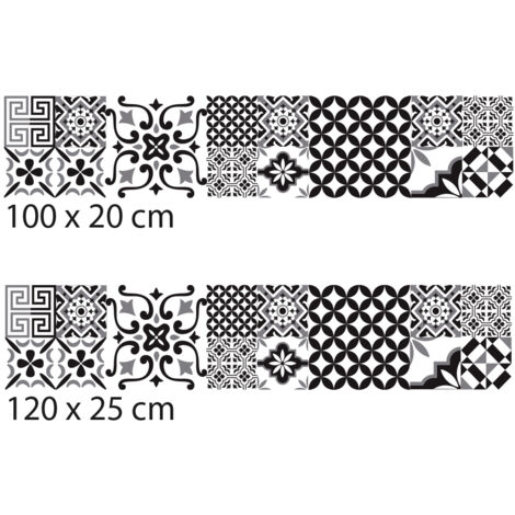 Crédence cuisine adhésive autocollante GREYBLACK - 100 x 20 cm (1/4)