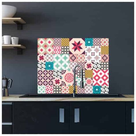 Crédence cuisine adhésive autocollante CRAZYCOLOR - 90 x 70 cm – Idéal fond de hotte (1/3)