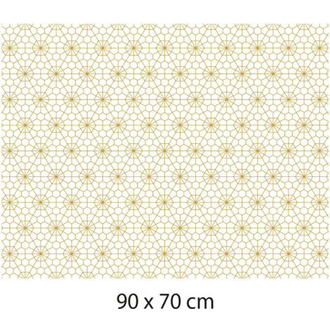 Crédence cuisine adhésive autocollante SPIDER MOUTARDE - 90 x 70 cm – Idéal fond de hotte (1/3)