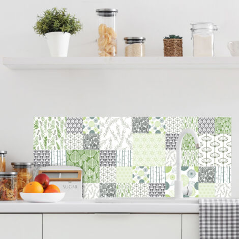 Crédence cuisine adhésive autocollante NATURE GREEN - 120 x 50 cm (1/3)