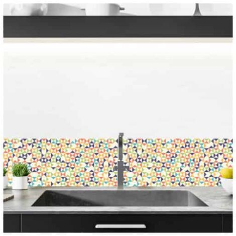Crédence cuisine adhésive autocollante GEOMETRIC - 100 x 20 cm (1/4)