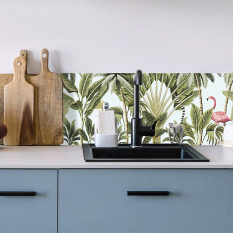Crédence cuisine adhésive autocollante JUNGLE - 120 x 50 cm (1/4)