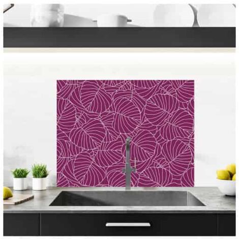 Crédence cuisine adhésive autocollante GINGKO - 90 x 70 cm – Idéal fond de hotte (1/3)