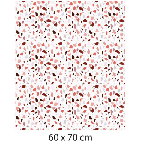 Crédence cuisine adhésive autocollante TERRAZZO CORAIL - 60 x 70 cm – Idéal fond de hotte (1/4)