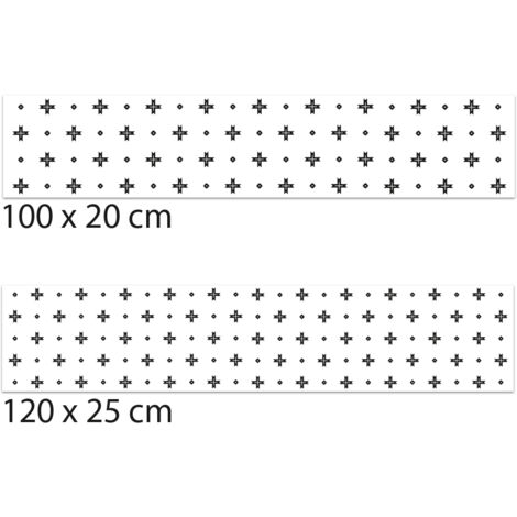 Crédence cuisine adhésive autocollante CROSSBLACK - 100 x 20 cm (1/4)