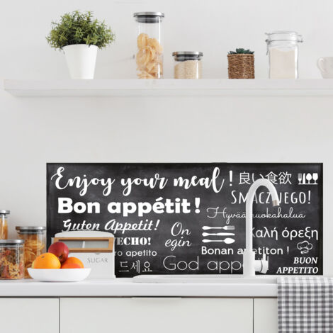 Crédence cuisine adhésive autocollante ENJOY - 120 x 50 cm (1/4)
