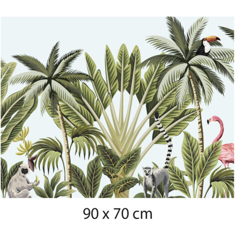 Crédence cuisine adhésive autocollante JUNGLE - 90 x 70 cm – Idéal fond de hotte (1/3)