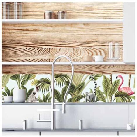 Crédence cuisine adhésive autocollante JUNGLE - 100 x 20 cm (1/4)