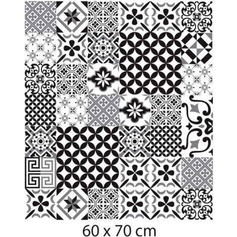 Crédence cuisine adhésive autocollante GREYBLACK - 60 x 70 cm – Idéal fond de hotte