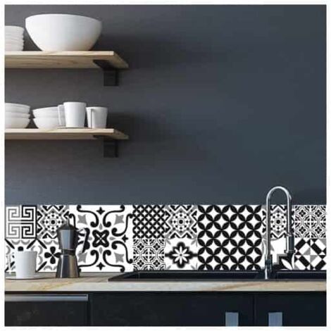 Crédence cuisine adhésive autocollante GREYBLACK - 120 x 25 cm