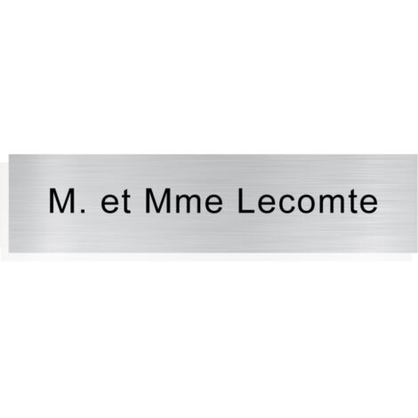 Plaque personnalisable pour boîte aux lettres – Gravure PVC 10x2,5 cm – Autocollante double face
