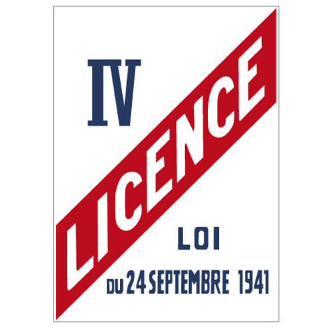 Panneau Licence IV – Affichage obligatoire débit de boissons – PVC 1,5 mm – 150×210 mm