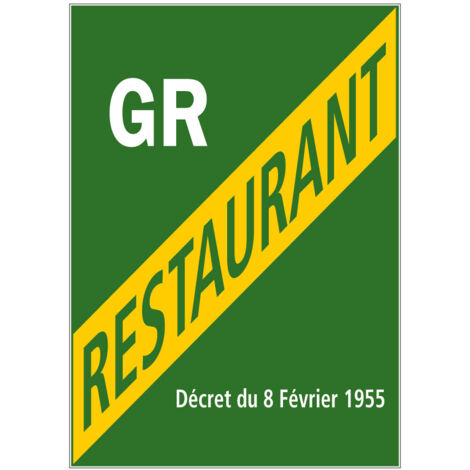 Panneau Licence Grand Restaurant – Affichage obligatoire restauration – Adhésif 150×210 mm