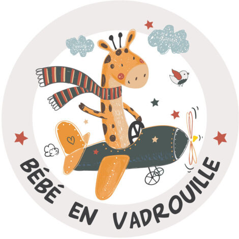 Sticker Voiture Bébé en Vadrouille – Autocollant de Signalisation 13 cm – Sécurité Enfant (1/4)