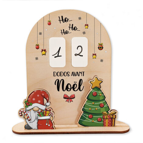 Calendrier “Nombre de dodos avant Noël” – Compte à rebours ludique pour enfants – Décoration de Noël à poser – Activité familiale réutilisable – Fabrication française (1/5)