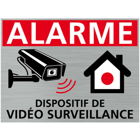 Sticker autocollant dissuasif Site placé sous alarme & Vidéo surveillance