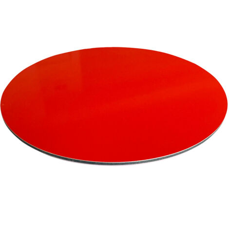 Panneau rond aluminium composite rouge diamètre 900 mm – Épaisseur 3 mm – Usage déco ou pro, intérieur/extérieur