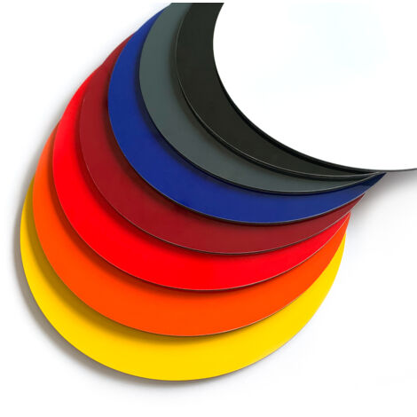 Panneau rond aluminium composite rouge diamètre 900 mm – Épaisseur 3 mm – Usage déco ou pro, intérieur/extérieur