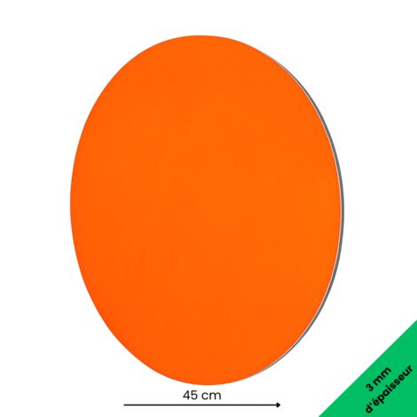 Panneau rond aluminium composite orange diamètre 450 mm – Épaisseur 3 mm – Usage déco ou pro, intérieur/extérieur (1/5)