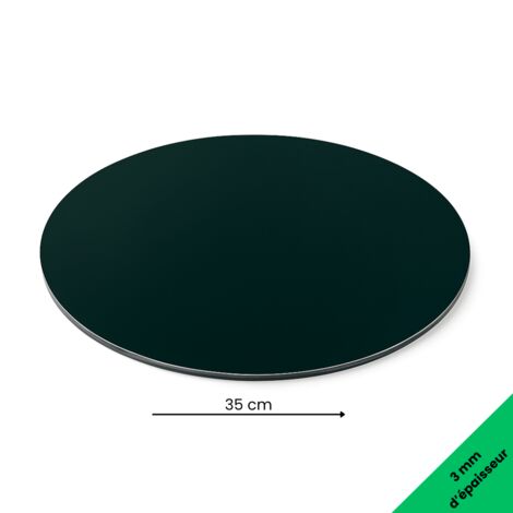 Panneau rond aluminium composite noir diamètre 350 mm – Épaisseur 3 mm – Usage déco ou pro, intérieur/extérieur