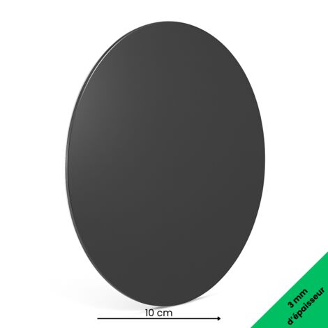 Panneau rond aluminium composite gris diamètre 100 mm – Épaisseur 3 mm – Usage déco ou pro, intérieur/extérieur