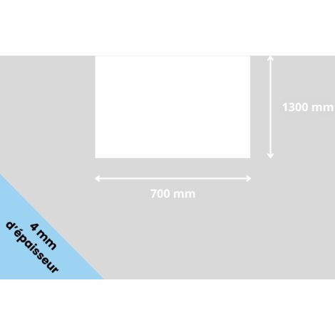 Plaque verre acrylique blanc 4 mm - 70 x 130 cm (700 x 1300 mm) - Verre synthétique - Plaque PMMA XT - Plexiglass
