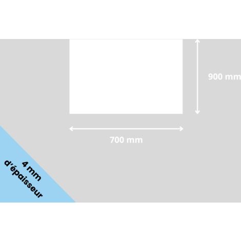 Plaque verre acrylique blanc 4 mm - 70 x 90 cm (700 x 900 mm) - Verre synthétique - Plaque PMMA XT - Plexiglass