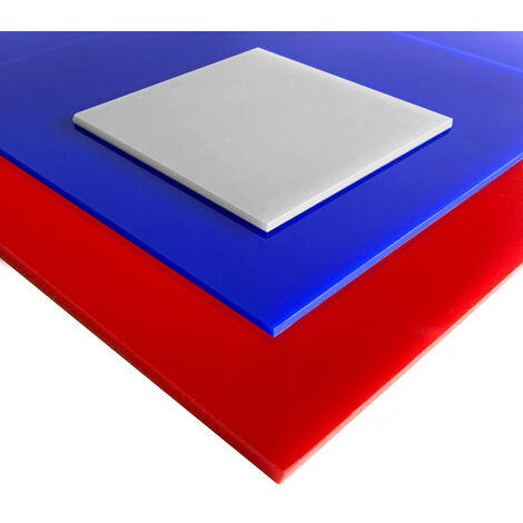Plaque plexiglass couleur rond - Gris, Rouge, Bleu. Plexiglas