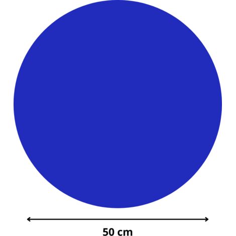 Rond verre acrylique bleu 3 mm - Diamètre 50 cm (500 mm) - Disque verre synthétique - Plaque PMMA XT - Plexiglass