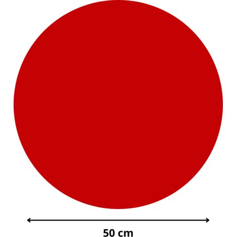 Rond verre acrylique rouge 3 mm - Diamètre 50 cm (500 mm) - Disque verre synthétique - Plaque PMMA XT - Plexiglass