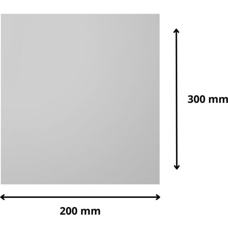 Plaque verre acrylique miroir 3 mm - 20 x 30 cm (200 x 300 mm) - Verre synthétique - Bord droits - Plexiglass